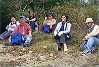 第1グループお多福山で休憩