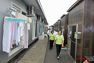 仮設住宅での巡回