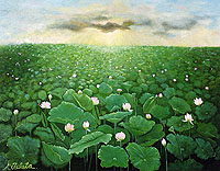 第26回ima展(2000年)に出展、「琵琶湖・烏丸半島の朝」