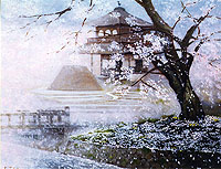第21回ima展(1995年)に出展、「春朧」(京都・銀閣寺の辺り)」