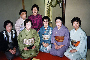 初釜で、先生宅にて